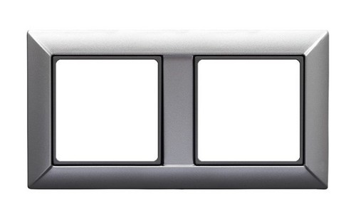 Рамка 2 поста JUNG ECO PROFI, алюминий