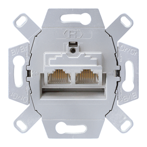 Механизм розетки 2xRJ45 Cat.6 JUNG МЕХАНИЗМЫ JUNG