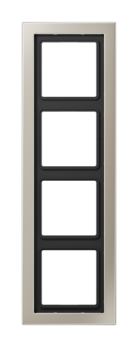 Рамка 4 поста JUNG LS DESIGN, нержавеющая сталь