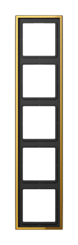 Рамка 5 постов JUNG LS METAL, золотой