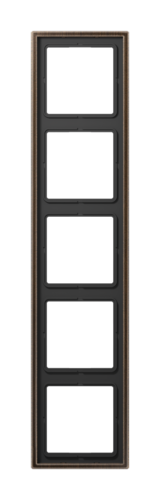 Рамка 5 постов JUNG LS METAL, античная латунь