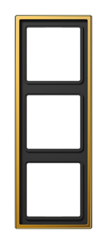 Рамка 3 поста JUNG LS METAL, золотой