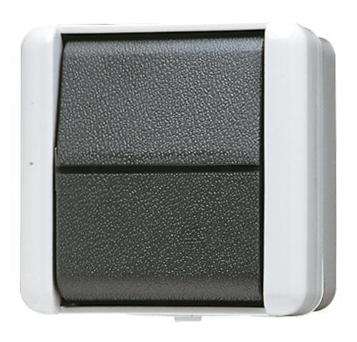 Выключатель 1-клавишный JUNG WG800, открытый монтаж, серый