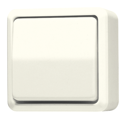 Выключатель 1-клавишный JUNG WG600, открытый монтаж, бежевый