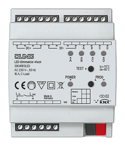 JUNG KNX LED диммирующий актуатор 4 канала