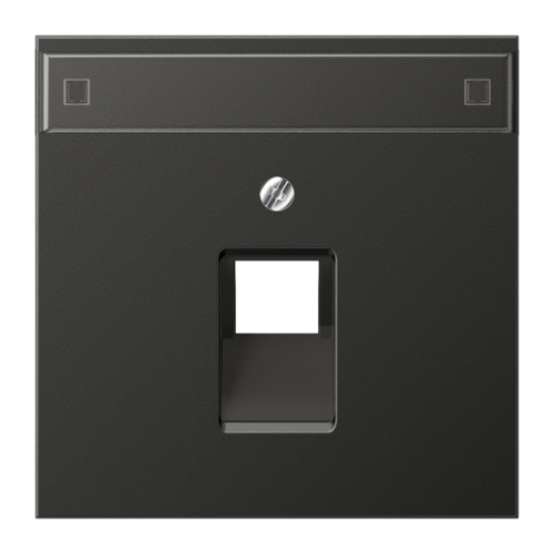 JUNG LS 990 Антрацит Накладка 1-ой наклонной ТЛФ/комп розетки с полем для надписи