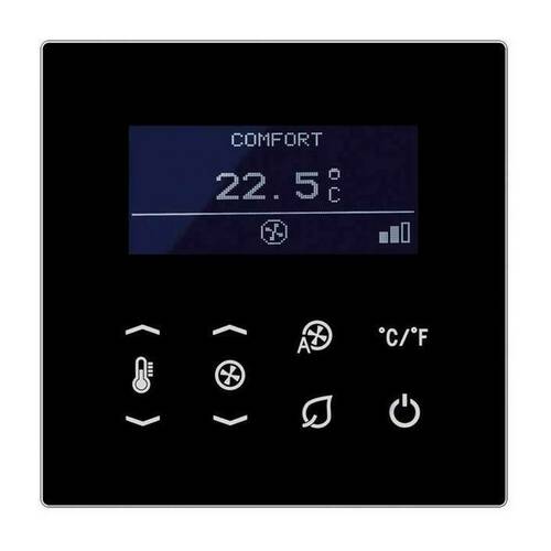 Терморегулятор Jung LS 990, с дисплеем, электронный, черный, TRDLS923048SW