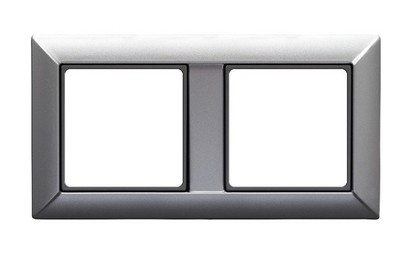 Рамка 2 поста JUNG ECO PROFI, алюминий