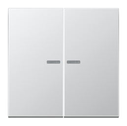 Клавиша двойная с линзами JUNG LS METAL, алюминий