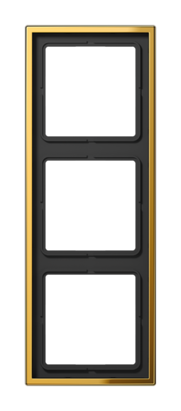 Рамка 3 поста JUNG LS METAL, золотой