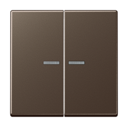 Клавиша двойная с линзами JUNG А-СЕРИЯ, мокко