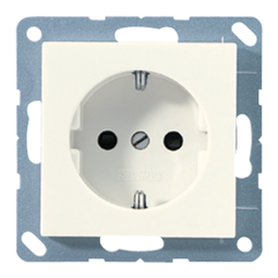 Розетка JUNG ECO PROFI, скрытый монтаж, с заземлением, бежевый, EP1420