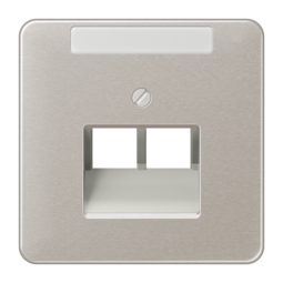 JUNG CD 500/CD plus Платина Накладка 2-ой наклонной ТЛФ/комп розетки с полем для надписи