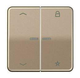 Накладка на жалюзийный выключатель Jung, золотая бронза, CD1701PGB